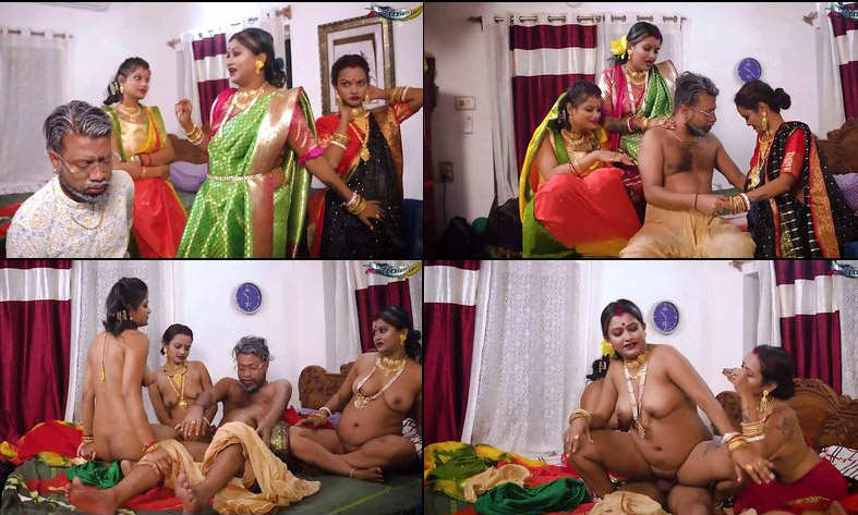 Tharki Burha Nikala Suhagraat Manana With His Three New Naveli Wives Hailey Rose Porn Boba