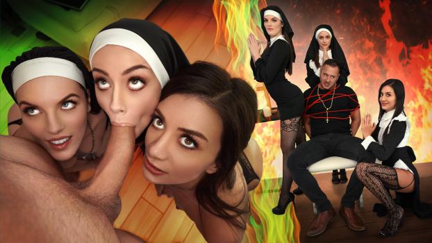 [BFFs] Natalie Brooks, Selena Love, Fiona Frost (Three Horny Nuns Fuck The Devil Out Natalie